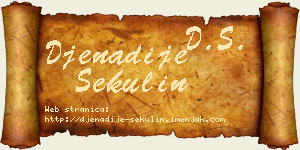 Đenadije Sekulin vizit kartica